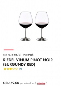 Riedel Vinum, 2 Count (pack Of 1), Clear Pinot Noir 2 Count (pack Of 1)