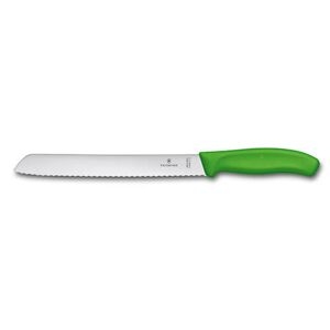 victorinox swiss classic green 21cm serrated bread knife red
