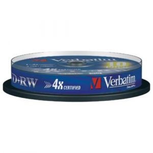 50 Verbatim Blank Dvd+rw Rewritable 4x 120 Mins Dvd Serl Discs Spindle 43488