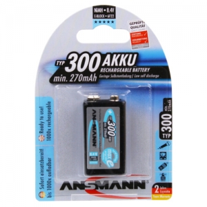 Battery 9v 300mah Precharged 1pk Batteries Rechargeable - Cm84675