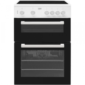 Beko Ktc611w 60cm Free Standing Electric Cooker With Ceramic Hob White A
