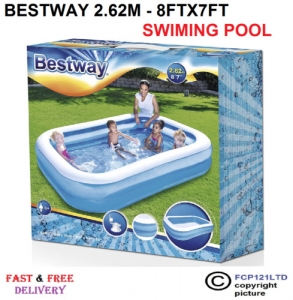 Bestway Swimming Pool Rectangular 201x150x51 Cm Blue