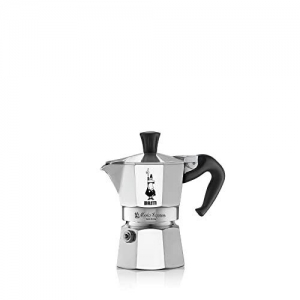 Bialetti Coffee Maker Moka Express For Two Cups Aluminum Handle Ergonomic