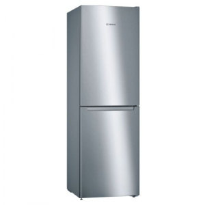bosch serie 2 kgn34nleag 50/50 fridge freezer - silver, silver/grey