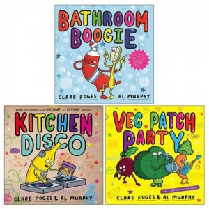 Clare Foges Kitchen Disco Collection 3 Books Set Bathroom Boogie Kitchen Disc...