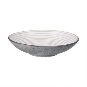 Denby Large Ridged Bowl 84.53-fl-oz Stoneware Casual Dishwasher Safe Round Gray
