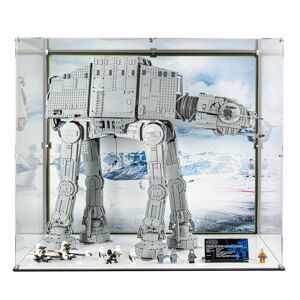 Display Case For Lego® Star Wars™ Ucs At-at Premium Lego Display Case With Printed Background Wicked Brick