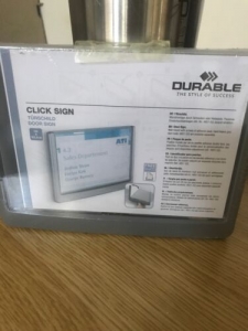 Durable Click Sign (dbl497737) 4-1/8