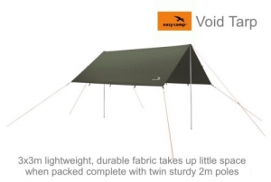 Easy Camp Void Tent Tarp 3x3m Rustic Green Campsite Camping Hiking Safety Vidaxl