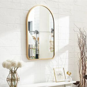 Fairmont Park Heston Aluminium Framed Classic Bathroom / Vanity Mirror In Gold 70.0 H X 40.0 W X 2.9 D Cm