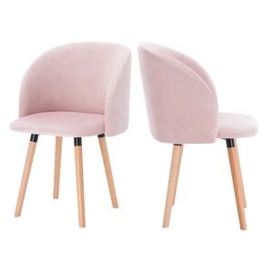Fairmont Park Jacalyn Upholstered Chair Set Pink/brown 84.0 H X 45.0 W X 46.0 D Cm