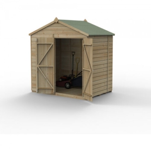 Forest Garden 7x5 Forest Beckwood Tongue And Groove Windowless Apex Wooden Shed With Double Doors - 7x5 Forest Beckwood Tongue And Groove Windowless Apex Wooden She