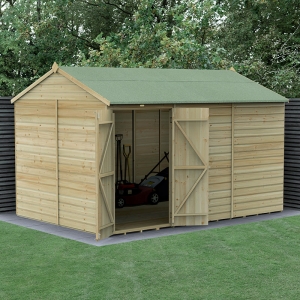 Forest Garden Beckwood 7 Ft. 4 In. W X 11 Ft. 10 In. D Solid Wood Apex Garden Shed Brown 261.2 H X 232.9 W X 359.6 D Cm