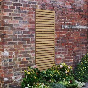 forest garden forest 6' x 2' pressure treated slatted trellis panel (1.8m x 0.6m) red