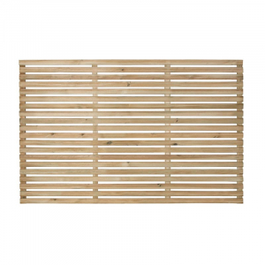 forest garden pressure treated contemporary slatted fence panel - 1800mm x 1200mm