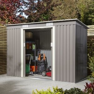 Garden Shed 8 X 4ft Rowlinson Trentvale Pent Metal Outdoor Storage Unit
