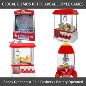 Global Gizmos 50130 Arcade Coin Pusher Machine / Novelty Seaside & Fairground /
