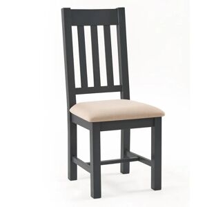 Julian Bowen Set Of 2 Bordeaux Dining Chairs In Dark Gray Brown 105.0 H X 47.0 W X 54.0 D Cm
