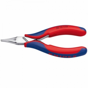 knipex 35 12 115 electronics flat jaw pliers, 115mm red