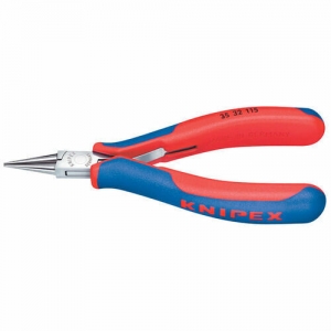 knipex 35 32 115 electronics pointed-round jaw pliers, 115mm red