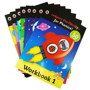 Ladybird I Am Ready Phonics Workbooks And Maths 8 Books Collection Set Pb New
