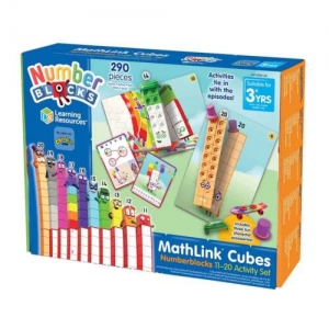 Learning Resources Mathlink Cubes Numberblocks 11-20 Activity Set, 30 Numberbloc