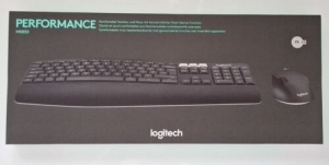 logitech 920-008222 mk850 performance wireless and mouse combo keyboard usb azerty french black, blu, uomo
