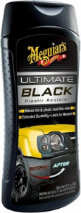 Meguiars Ultimate Black Plastic Restorer - 335ml With 2 Microfibre Applicator Pa