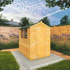 mercia 6x4ft overlap apex shed brown