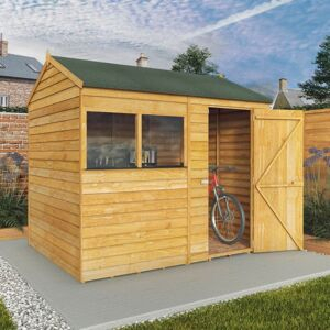mercia 8 x 6ft overlap reverse apex shed brown
