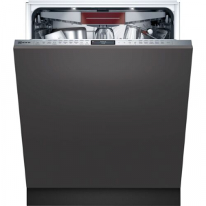 neff n90 s189ycx02e 60cm integrated dishwasher stainless steel grey touch control - lcd white