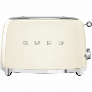 New Smeg 50's Tsf01cruk Retro Style 2 Slice Slot Electric 950w Toaster - Cream