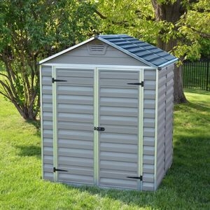 Outdoor Garden Storage Shed 6x5ft Skylight Polycarbonate With 2 Shelf Kits