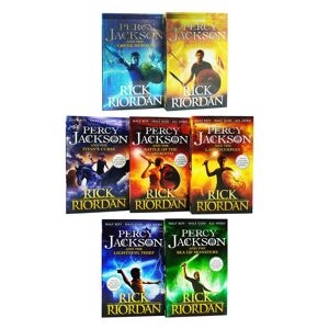 Percy Jackson Collection 7 Books Set By Rick Riordan Lightning Thief Sea Of M...