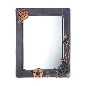 Rio Etalle Wood Framed Wall Mounted Accent Mirror In Grey 77.0 H X 61.0 W X 7.0 D Cm