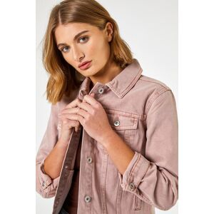 Roman Classic Cotton Denim Jacket In Rose 12 Female