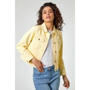 roman classic cotton denim jacket yellow