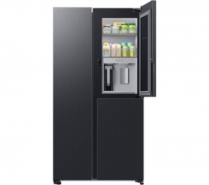 samsung rh69cg895db1eu american style fridge freezer with beverage center - black