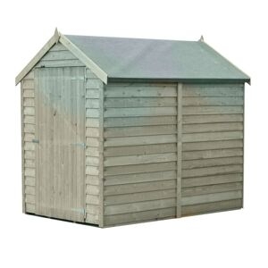 shire 6 x 4ft pressure treated overlap garden shed natural