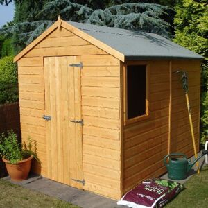 shire 8 x 6ft durham shed single door natural