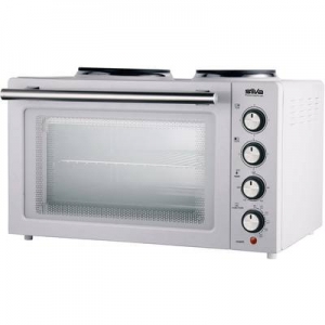 silva homeline kk 2900 mini oven incl. hobs, grill function, heat convection, with skewer 30 l