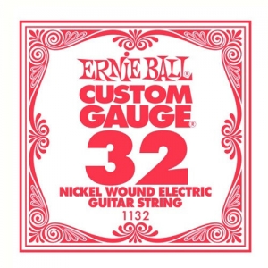 Single Guitar Strings, 6 Pack, 'd' / 'a' Ernie Ball .32 Nickel Wound 