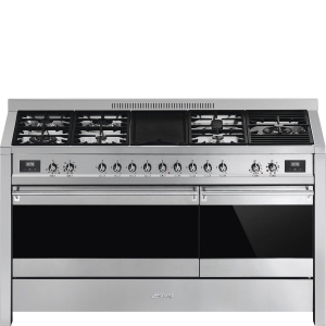Smeg Opera 150cm Dual Fuel Range Cooker With Electric Griddle - Stainless A5-81