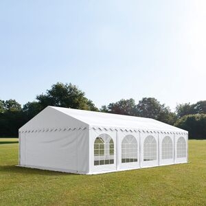 Toolport 6x10m Marquee / Party Tent W. Ground Frame, Pvc 750, White - (7251)