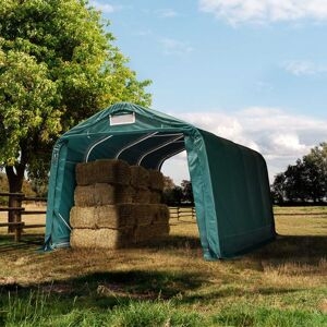 Toolport Farm Storage Tent 3.3x4.8m, Primetex 2300, Fireproof, Dark Green, Concrete - (99538)