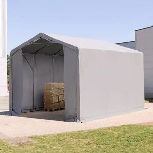 Toolport Storage Tent 4x6 M Industrial Tent Pvc 850 N Grey With Zip Gate