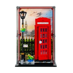 Wicked Brick Display Case For Lego® Ideas Red London Telephone Box (21347) - Printed Background