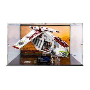 Wicked Brick Display Case For Lego® Star Wars™ Ucs Republic Gunship (75309) - Display Case With Printed Background