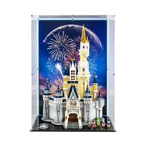 Wicked Brick Display Case For Lego® Disney: The Disney Castle (71040) - Display Case With Uv Printed Background