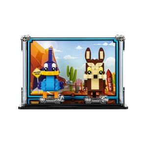 Wicked Brick Display Case For Lego® Brickheadz Road Runner & Wile. E. Coyote (40559) - Display Case With Background Design